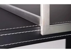 Online Jet-Line Aktenschrank/Regal Pavia in Schwarz Bezogen mit Kunstleder 220x180x40 cm