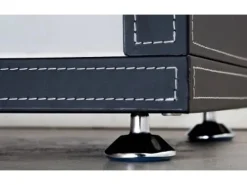 Online Jet-Line Aktenschrank/Regal Pavia in Schwarz Bezogen mit Kunstleder 220x180x40 cm