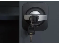 Discount Jet-Line Stahlschrank Moskau in Anthrazit-Rot 90 x 40 x 185 cm mit Abschließbaren Türen