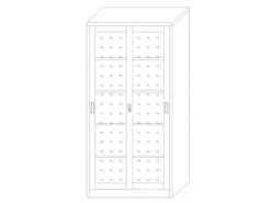 Hot Jet-Line Stahlschrank St Petersburg in Anthrazit-Rot 90 x 40 x 185 cm Abschließbare Türen/Glasfront