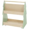 Discount Joyz Kinder Bücherregal Tanne 60x38x705 cm Grün-Natur 2 Seitiges Regal aus Holz