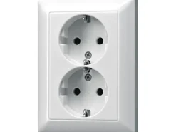 Jung Doppelsteckdose CD500 Weiß