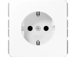 Jung Steckdoseneinsatz mit erhöhtem Berührungsschutz CD500 Alpinweiß