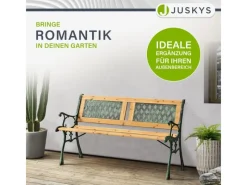 Sale Juskys 2 Sitzer Gartenbank Sanremo aus Lackiertem Holz und Gusseisen