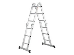 Juskys Aluminium Multifunktionsleiter 3,6m Tragfähigkeit bis 150 kg