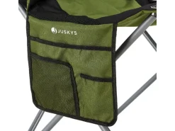 Juskys Campingstuhl Lido mit Flaschenhalterung und Tragetasche Grün