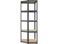 Juskys Eckregal Lagerregal Corner Basic 180 x 70 x 40 cm in Grau