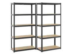 Juskys 3er Regalsystem 1 Corner und 2 Basic Insgesamt 15 Böden mit 2625 kg Tragkraft