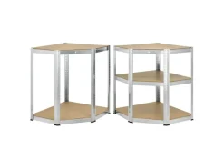 Juskys 3er Regalsystem 1 Corner und 2 Basic Insgesamt 15 Böden mit 2625 kg Tragkraft