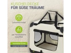 Juskys Faltbare Hundetransportbox Lassie XL Beige