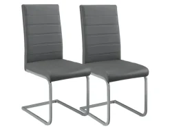 Juskys Freischwinger Stuhl Vegas 2er Set aus Kunstleder