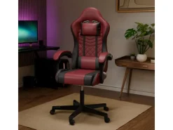 Juskys Gamingstuhl HyperSeat Bordeaux/Schwarz