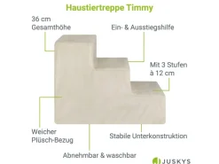 Hot Juskys Haustiertreppe Timmy mit 3 Stufen Beige