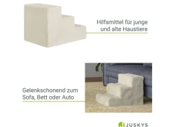 Hot Juskys Haustiertreppe Timmy mit 3 Stufen Beige