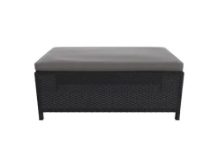 Juskys 2in1 Polyrattan Relax Gartenmöbel Set Jamaika Schwarz Grau