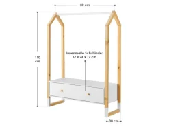 Outlet Juskys Kinder Kleiderständer Filla Mit Großer Schublade