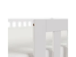 New Juskys Kinderbett Naya 120 x 200 cm mit Matratze Weiß