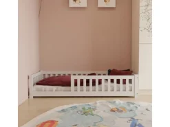 Juskys Kinderbett Naya 90 x 200 cm Weiß