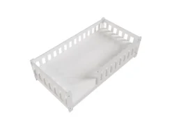 Juskys Kinderbett Naya 80 x 160 cm mit Matratze Weiß