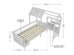 Juskys Kinderbett Yari 90x200 cm