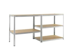 Online Juskys Lagerregal Basic 200 x 100 x 60 cm Verzinkt Silber