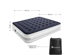 Juskys Luftbett Sapri L Blau Weiß