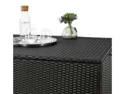 Juskys Polyrattan Gartenmöbel Auflagenbox Ikaria mit Innenplane in Schwarz