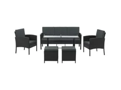 Juskys Polyrattan Gartenmöbel Sitzgruppe Turin