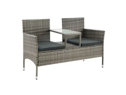 Discount Juskys Polyrattan Gartenmöbel Sitzgruppe Monaco Grau Meliert und e Bezüge Dunkelgrau