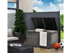Juskys Polyrattan Gartenmöbel Auflagenbox Ikaria mit Innenplane in