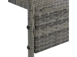 Juskys Polyrattan Gartenstühle Yoro 6er Set Stapelbar mit Armlehnen Grau Meliert