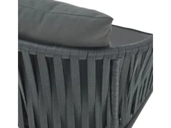 Outlet Juskys Rope Stühle 2er Set mit Sitz und Rückenkissen Dunkelgrau