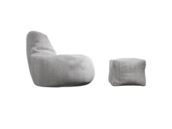 Juskys Sitzsack Chillex mit Hocker L in Stoff Cord