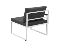 Juskys Sofa Set Gartenmöbel Bari mit Bezügen in Dunkelgrau