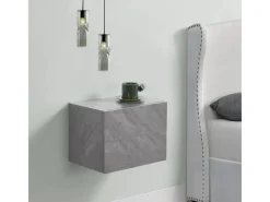 Juskys Wandschrank Nachttisch 40x29x30 cm mit 2 Schubladen optik