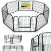 Hot Juskys Welpenauslauf aus Metall 80 x 60 cm 8 Teilig