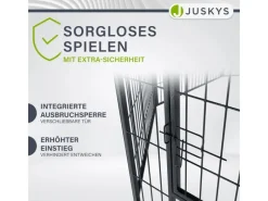 Hot Juskys Welpenauslauf aus Metall 80 x 60 cm 8 Teilig
