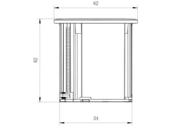 kalb Einbausteckdose 230VAC Tischsteckdose 54mm Rund Für Montage In Und An Möbeln mit EU-Stecker