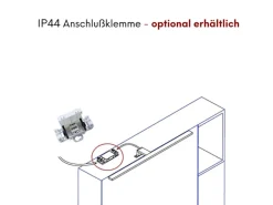 kalb LED Badleuchte Spiegellampe Aufbauleuchte für Spiegel Schrank Oder Wand 230VAC IP44 Chrom 4000K 45cm Länge