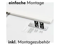 kalb LED Badleuchte Spiegellampe Aufbauleuchte für Spiegel Schrank Oder Wand 230VAC IP44 Chrom 4000K 45cm Länge