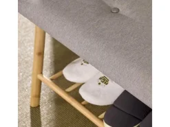 Discount Karat Bambus Sitzbank Montana Schuhregal mit Stauraum und Sitzkomfort 34 x 90 x 45 cm