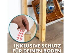 Karat Bambus-Flaschenkastenständer Flash - Robustes Lagerregal für Büro, Küche, Garage oder Flur - 112 x 56 x 32 cm