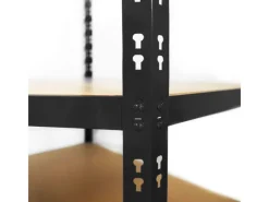 Outlet Karat Eckregal Traglast 875 kg Individuell Einsetzbar Schwarz 180 x 90 x 42 x 60 cm