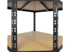 Outlet Karat Eckregal Traglast 875 kg Individuell Einsetzbar Schwarz 180 x 90 x 42 x 60 cm