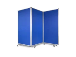 Karat Filz Stellwand Dreiteilige Trennwand mit Rollen Doppelseitig 180 x 180 cm