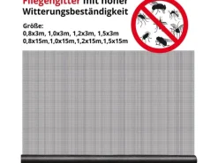 Hot Karat Fliegengitter für Fenster und Türen Zuschneidbar Reißfest 1 x 3 m