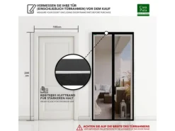 Discount Karat Fliegengitter Johnny Gestreift Klebemontage Klettverschluss 90 x 220 cm