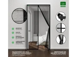 Hot Karat Fliegengitter Sam Gestreift Klebemontage Klettverschluss 80 x 210 cm