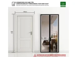 Discount Karat Fliegengitter Sam Gestreift Klebemontage Klettverschluss 90 x 210 cm