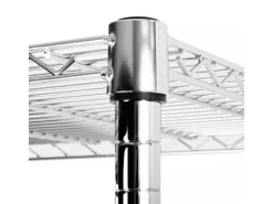 Karat Gitterregal Everest 350 kg Belastbarkeit 5 Böden Verchromt 90 x 45 x 200 cm